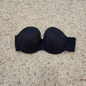 Victoria Secret Strapless Bra Black 36 D w/Underwire Body by Victoria